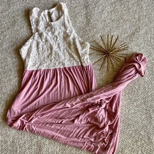Pink & White Maxi